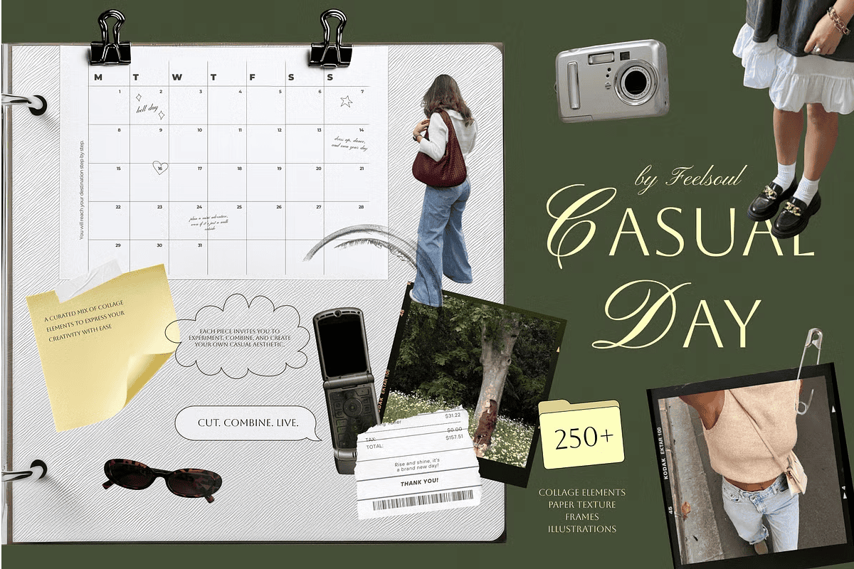 Casual Day Collage Pack - Studio Still - Graphic Design