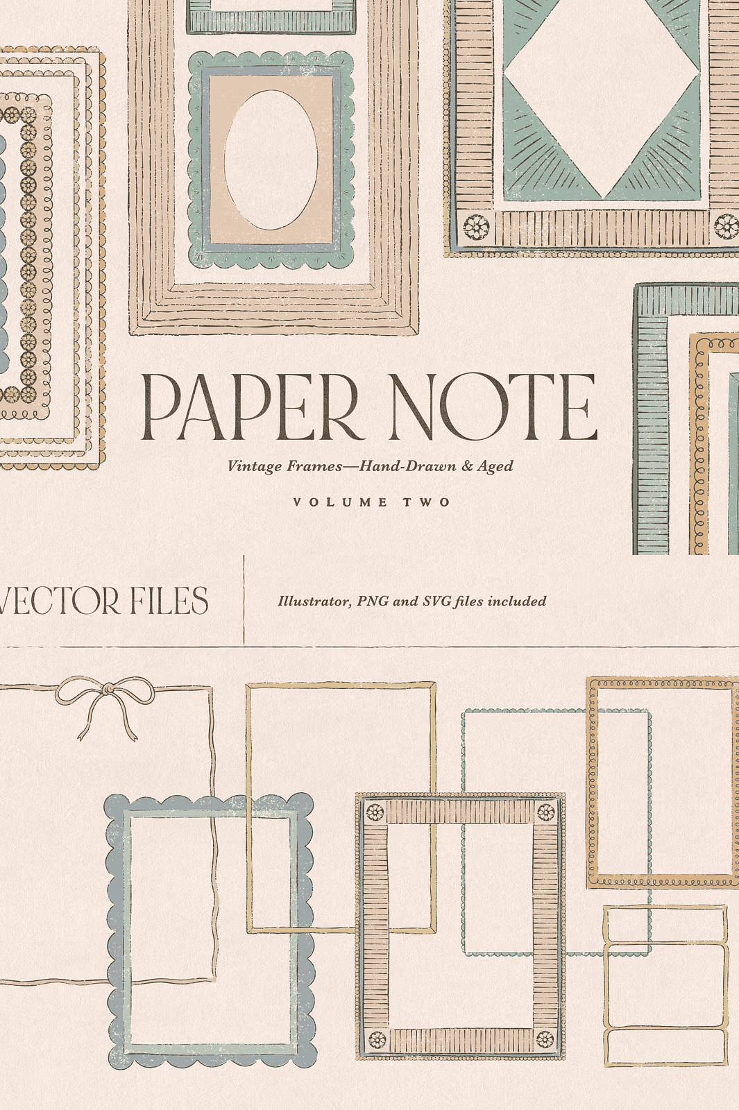 Design Frame For Notes Paper Note—Vintage Frames - Studio Still - Graphic Design
